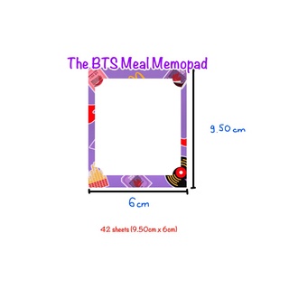 Set giấy note, giấy ghi chú BTS Meal