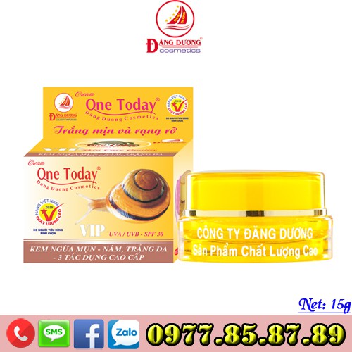 Kem Ngừa Mụn-Thâm Trắng Da 3 Tác Dụng ONE TODAY Vip 15g [HÀNG CHÍNH HÃNG]