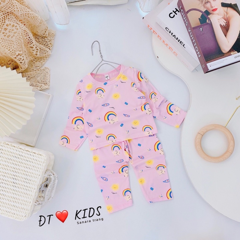 SALE!! Đồ ngủ cotton cho bé ❤️ freeship ❤️ bộ dài tay cho bé trai bé gái