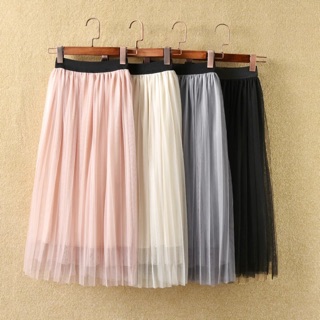 Chân váy xếp ly dáng dài bé gái