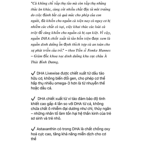 VITAMIN DHA HÃNG LIVEWISE 30ML