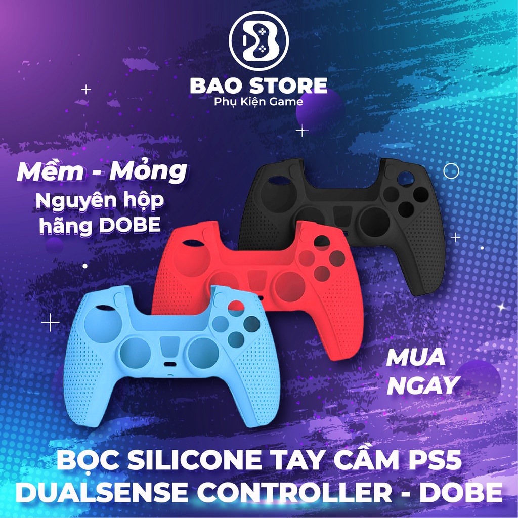 Vỏ bọc tay cầm PS5 bằng silicon mềm l Chính Hãng Dobe