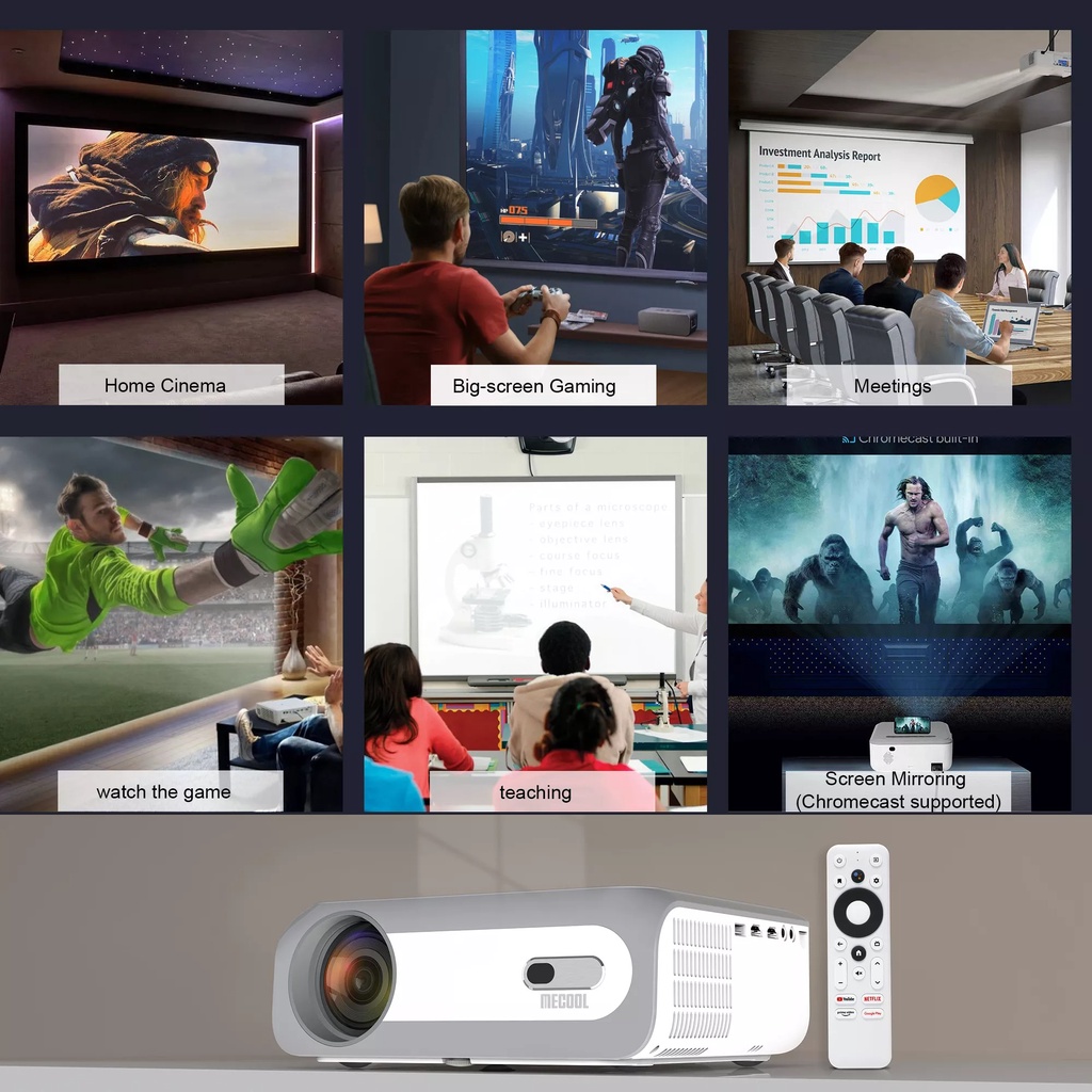 Máy chiếu Mecool Sail Kp1 - Full HD - 700 ansi lumens - Chứng chỉ netflix chuẩn 4K - Google assistant tiếng việt