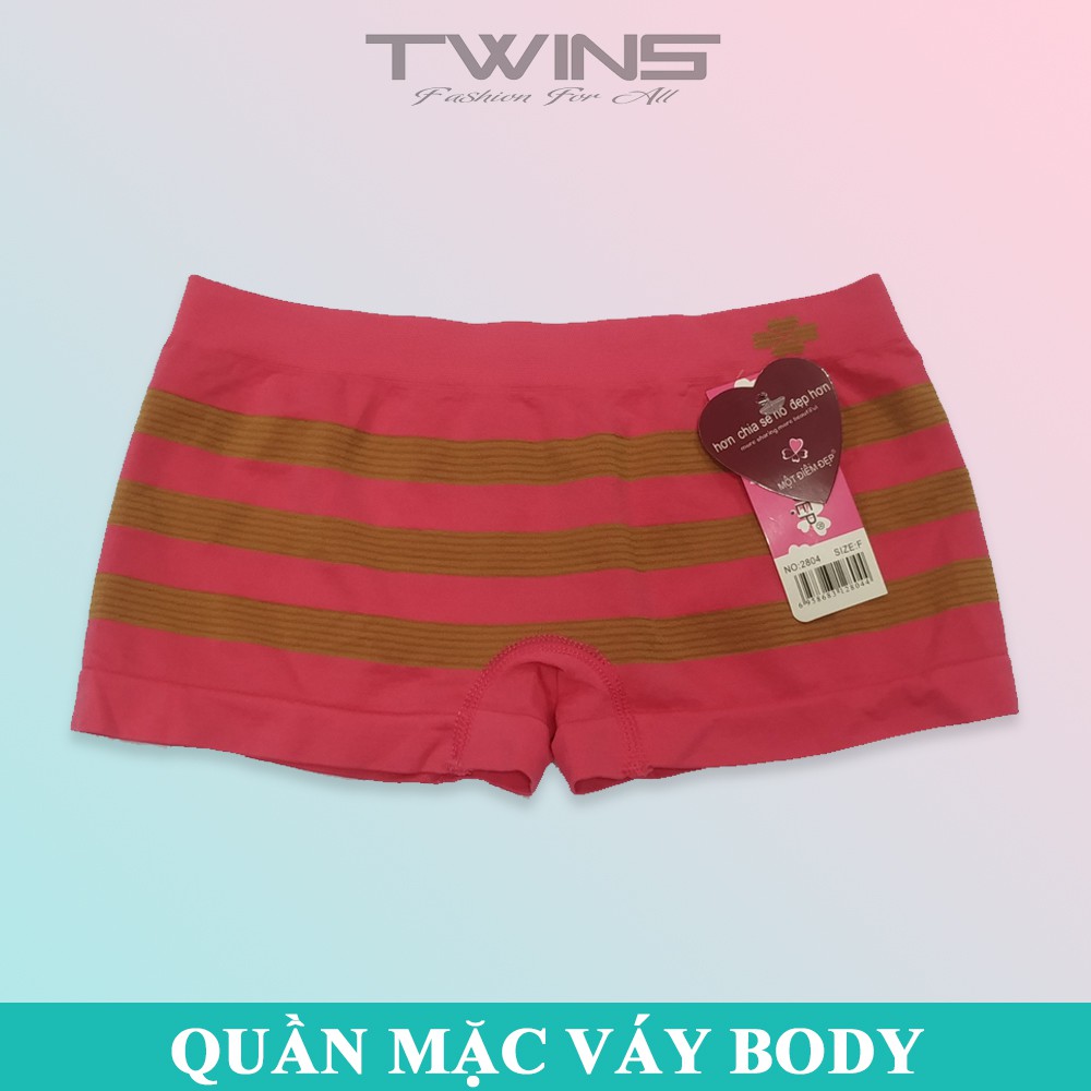 Quần lót mặc trong váy nữ họa tiết sọc ôm mông chống cuộn chất thun mềm mịn thoáng mát siêu co giãn freesize dưới 65kg