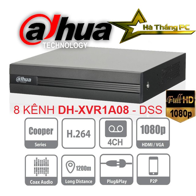 [Mã 154ELSALE2 giảm 7% đơn 300K] Đầu ghi dahua 4 8 kênh xvr1a04 xvr1a08 (1a04 1a08) - CHÍNH HÃNG DSS