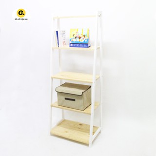 Kệ Sách Gỗ Đa Năng Chữ A Màu Phối 5 Tầng Ván Đồ Gỗ Tiện Ích HCM
