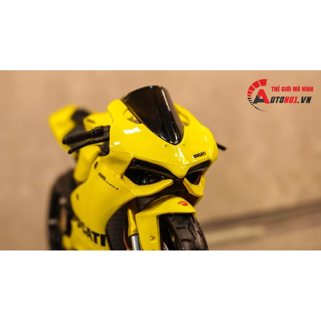 MÔ HÌNH XE DUCATI 1199 YELLOW ĐỘ NỒI KHÔ AUTONO1 D134