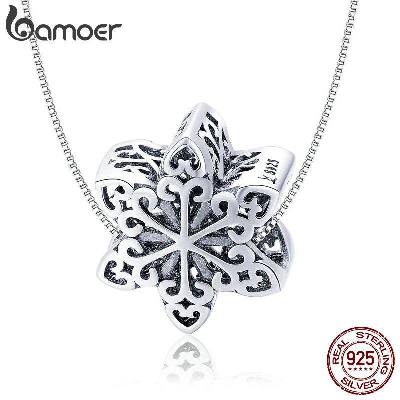 Hạt charm Bamoer hình hoa tuyết đơn giản sáng tạo | BigBuy360 - bigbuy360.vn