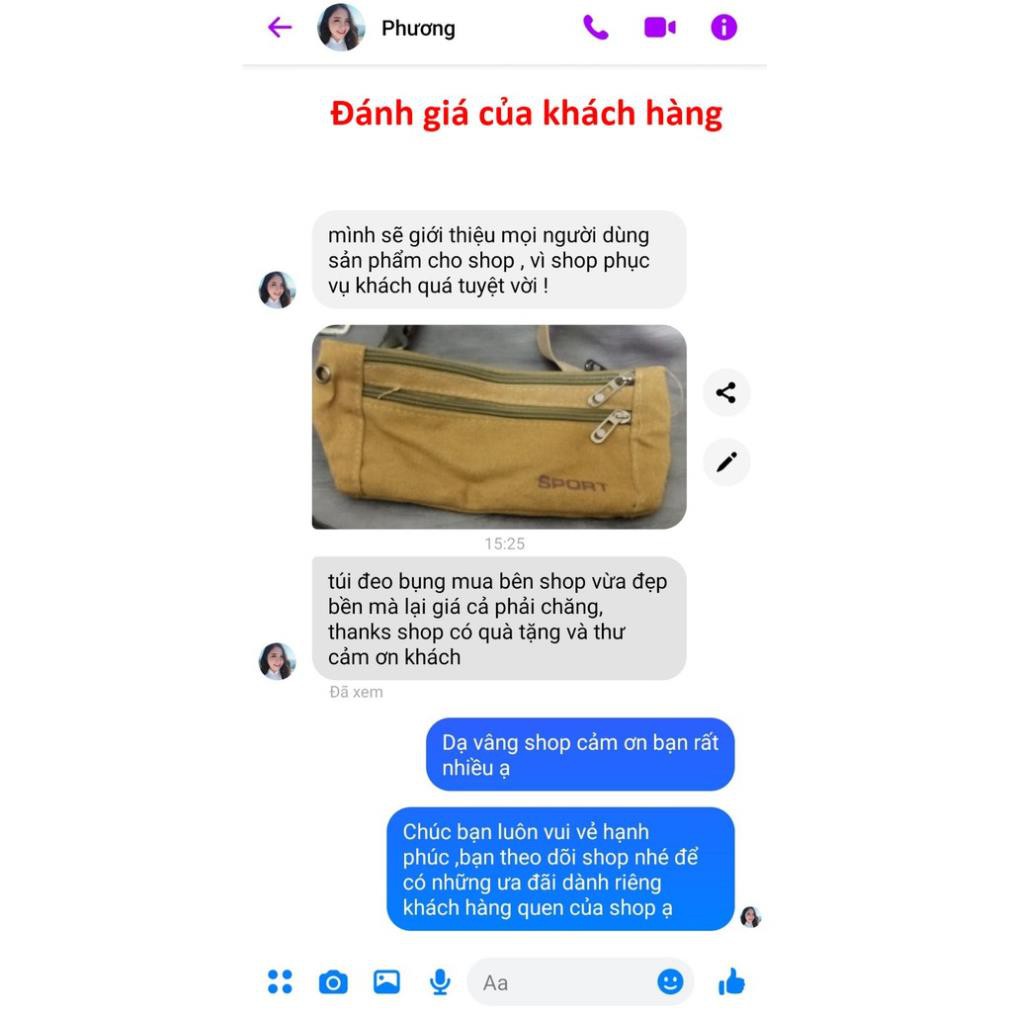 [FreeShip-Hàng Siêu Cấp] Túi đeo hông vải bố cao cấp bền đẹp | BigBuy360 - bigbuy360.vn