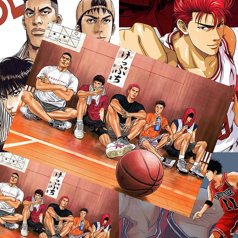 Áp Phích Trang Trí Nội Thất Hình Anime Slam Dunk