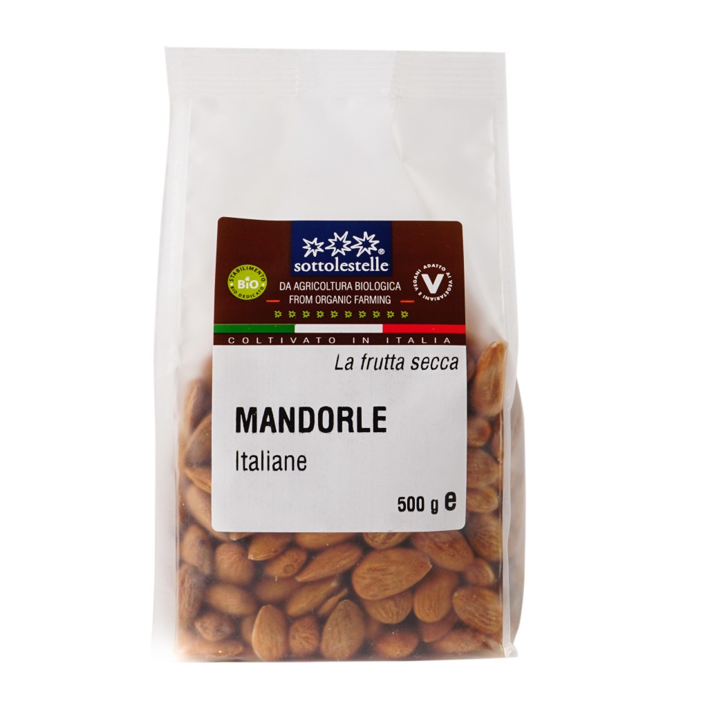 Hạt hạnh nhân hữu cơ cao cấp Sottolestelle Organic Almond