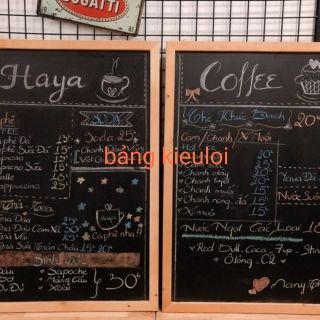 Bảng đen menu 60*80 treo tường tặng bảng treo cửa mini