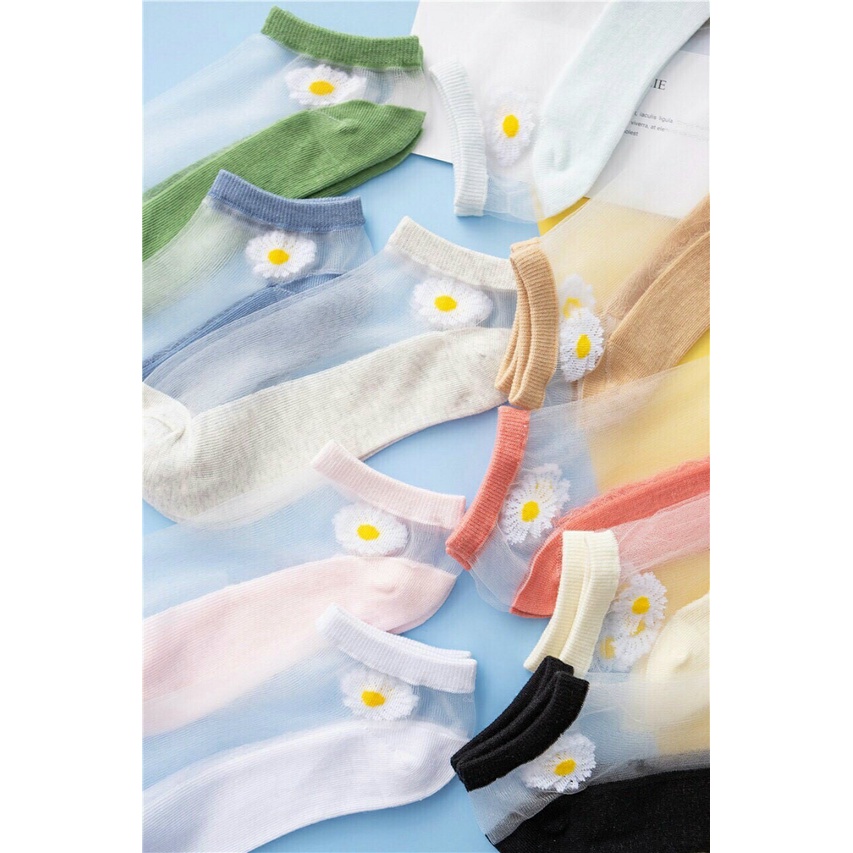 Tất Ngắn Cổ  Hoa Cúc Nhật Bản, chất liệu cotton, mềm mại cho nàn da, siêu đáng yêu