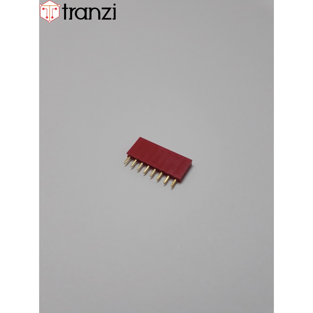 Giăm cắm 2.54mm đơn cái thẳng 8P 8.5mm đỏ - túi 10 cái