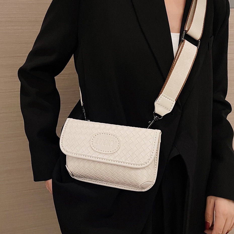 Túi tự đan da nam nữ HALA túi handamde đeo chéo thời trang nam nữ phong cách đeo vai unisex