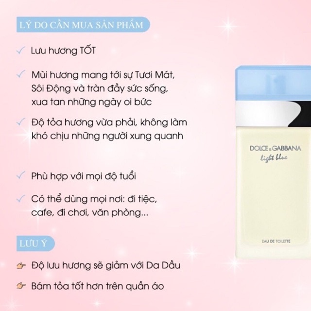 Nước hoa DG Light Blue EDT