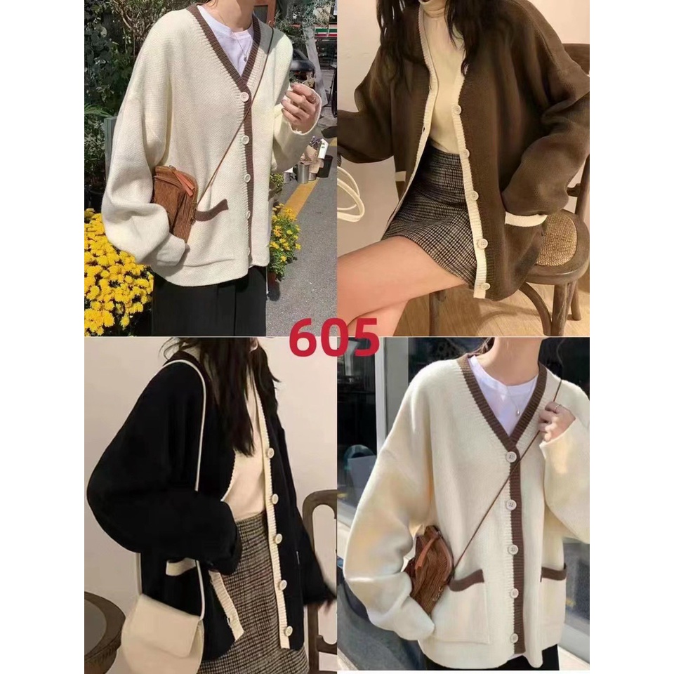 Áo len cardigan hình gấu . Hàng QC