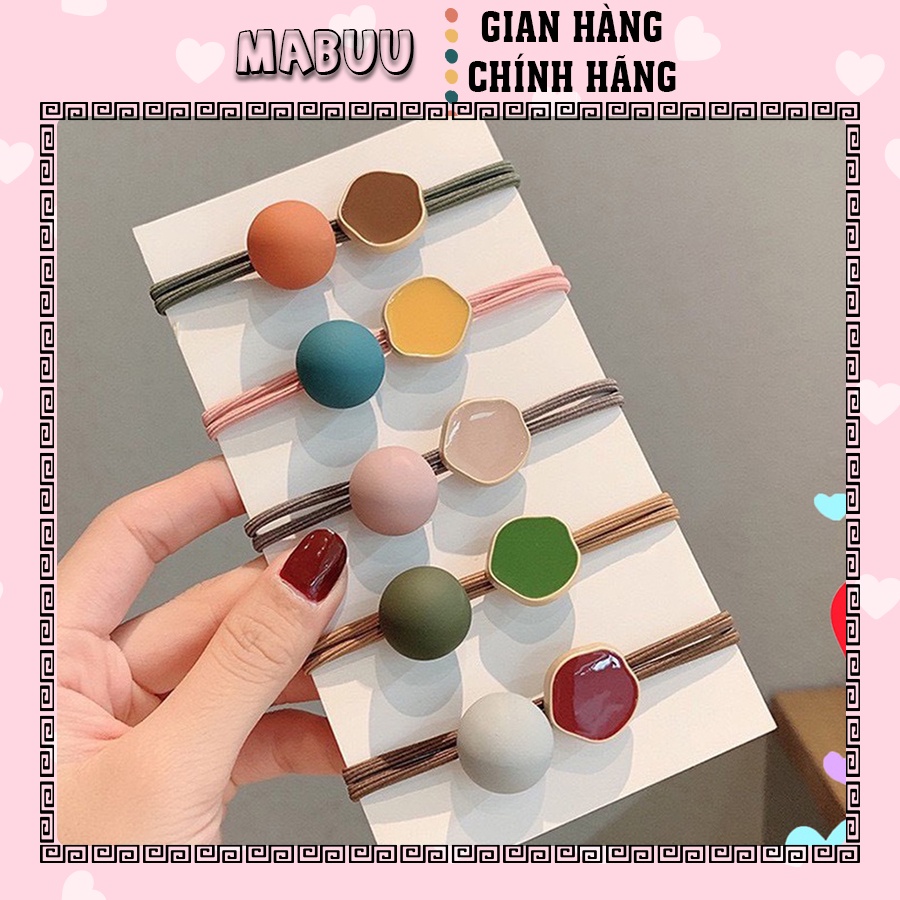 [Mã FAMARAL1 giảm 10K đơn 50K]Dây Buộc Tóc Hàn Quốc Đẹp Đính Mặt Đá NHÁM Sang Trọng