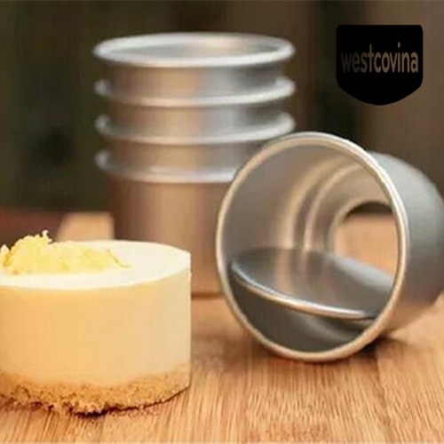 [Hot]☀ Khuôn Làm Bánh Hình Tròn 2.5inch Bằng Hợp Kim Nhôm Tiện Dụng