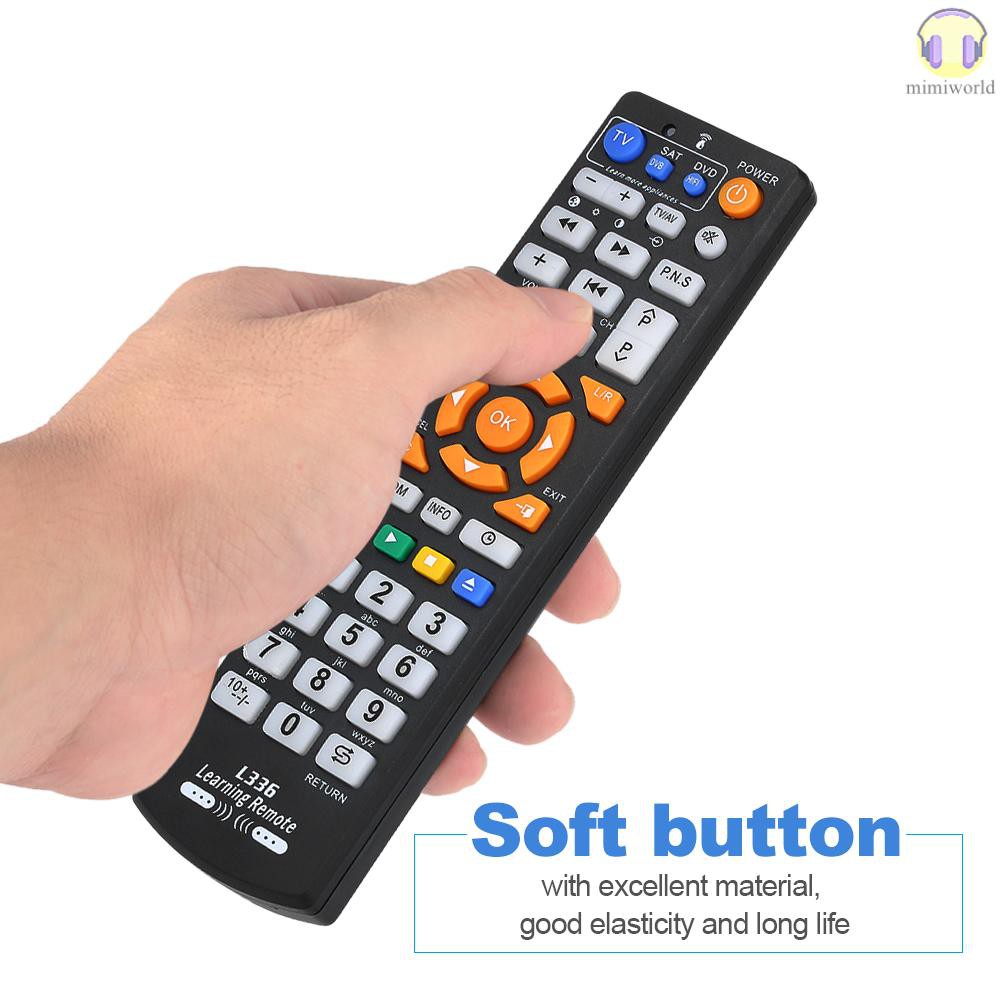 MIWO Universal TV Remote Control Wireless Smart Controller Replacement with Learning Function Remote Control for Smart TV CBL DVD Black