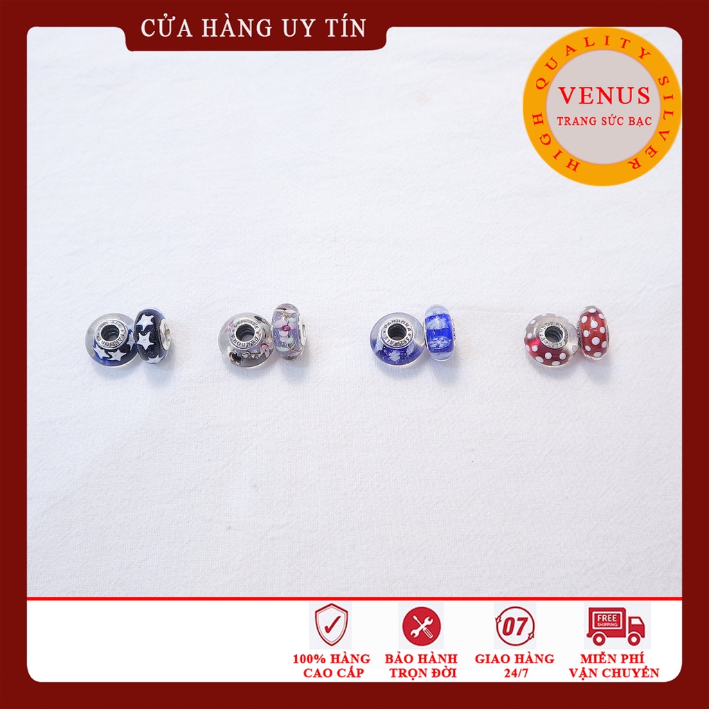 [Charm bạc 925 cao cấp] Charm glass sao xanh biển- Mã sản phẩm VENUSG4