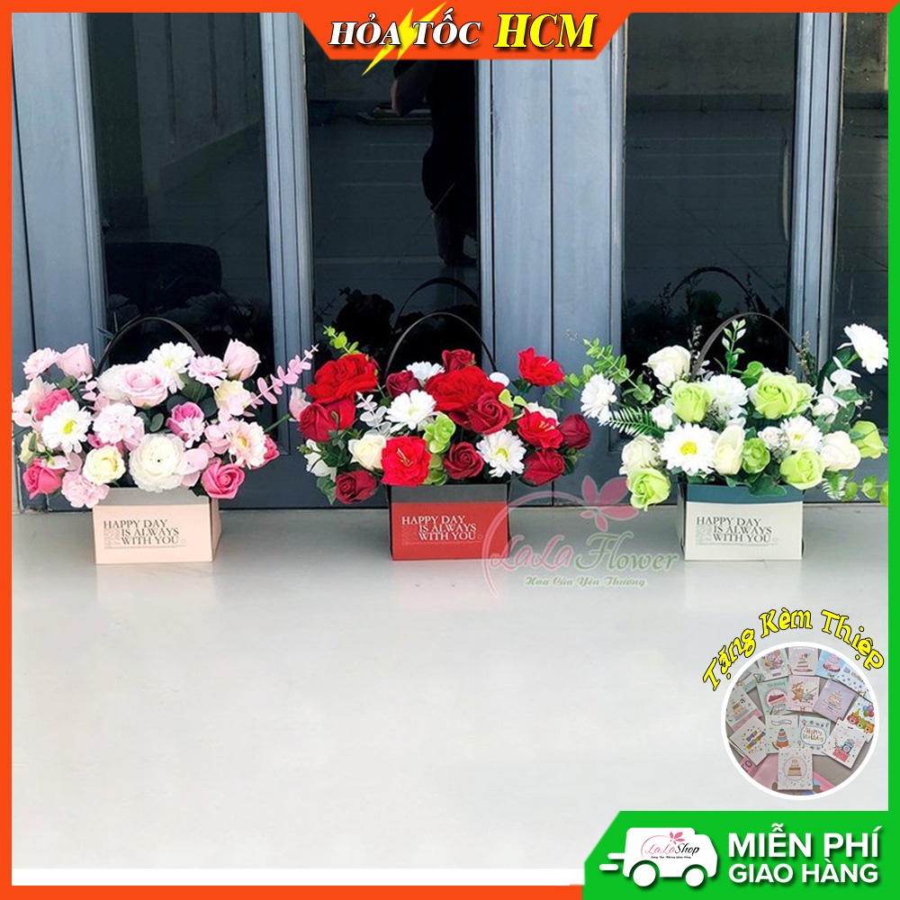 Hộp Hoa Hồng Sáp Thơm Màu Xinh Tươi - Quà tặng bạn gái, người yêu valentine, 20/10, 8/3, 20/11,quà cưới, quà sinh nhật