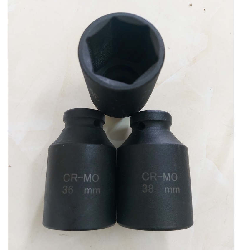 Đầu Tuýp Khẩu Mở Lồng Máy Giặt Và Mở Nồi Xe Ga Size 30.32.34,36,38,39,41,46mm. Chân Lỗ 1/2 gắn trực tiếp máy bắn Bulong
