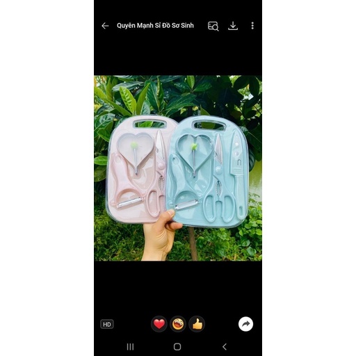 Bộ dao thớt chế biến đồ ăn dặm cho bé