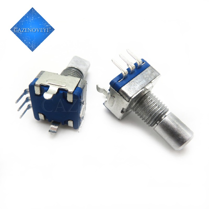 5pcs/lot Half / Plum axis rotary encoder, handle length 15mm / 20mm code switch/ EC11 / digital potentiometer with switch 5Pin