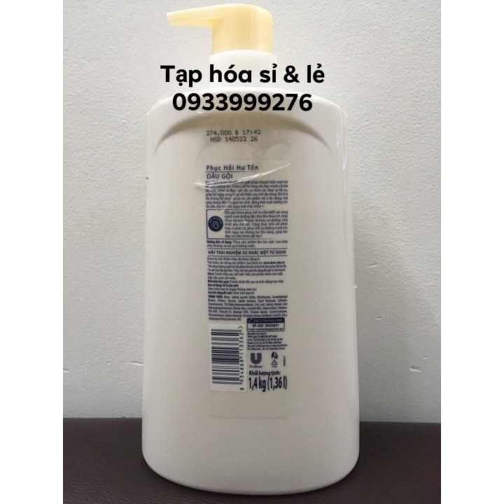Dầu Gội Dove Phục Hồi Hư Tổn Chai 1.4kg