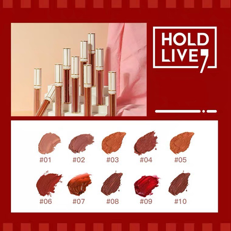 Son kem bùn HOLD LIVE hoàng gia mịn lì lâu trôi Cloudy Satin Misty Lip Mud HL474 HLIV66