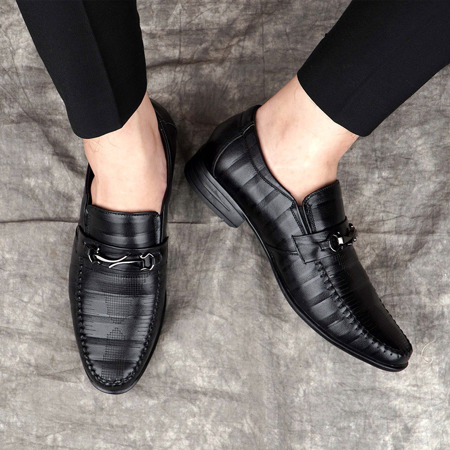Giày Nam Công sở - giày lười nam da bò thật ISHOESVN IS195