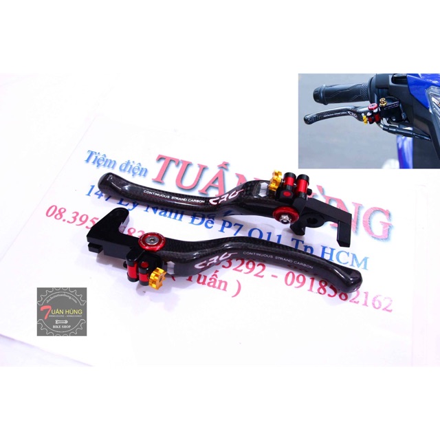 cho ex155/ex150/ex135/nvx155 - tay phanh carbon - đồ chơi xe máy