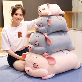 Gấu bông heo lợn mắt híp gối ôm hình thú nhồi bông chất liệu mèm mịn dễ thương - Gấu Bông SellyOne