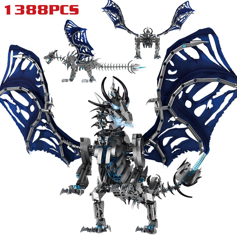 đồ chơi giáo dục Lắp ráp Mô hình K91 1388PCS Creator S Tyrannosaurus Rex Iceberg Dragon Dinosaur