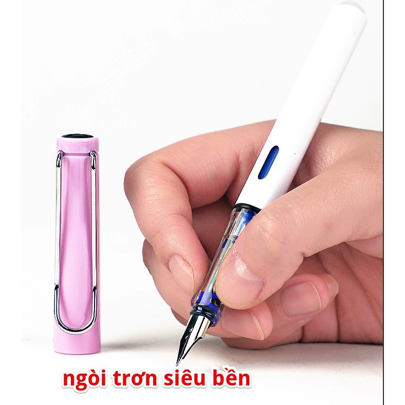 Bút mực xoá được bút máy nét thanh đậm luyện chữ học sinh lớp 1 viết mực tím xanh đen