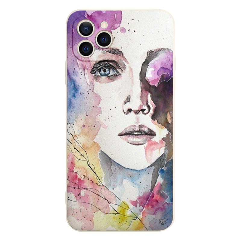 Ốp iphone cạnh vuông Mặt người độc đáo cho ip 6/8/7/plus/x/xr/xsmax/12 pro max/11pro max/13 pro max-nt028