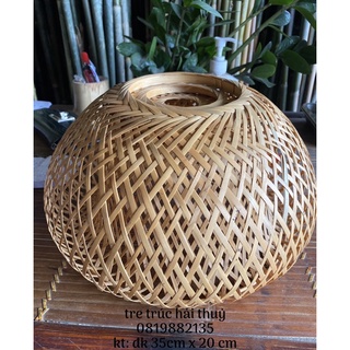 Đèn tre decor trang trí, đèn nón