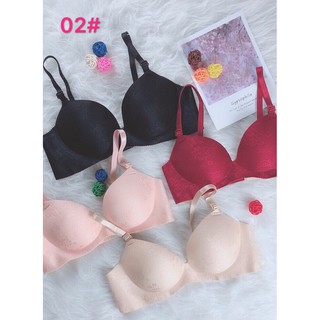 Chuyên sỉ lẻ áo ngực su non thông hơi vân gấm 2020 không gọng đệm nâng 2cm