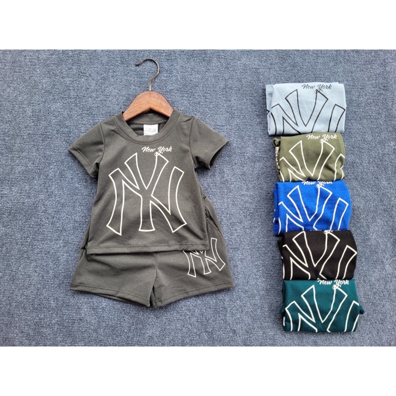 Bộ short cotton NY bé trai-MS67