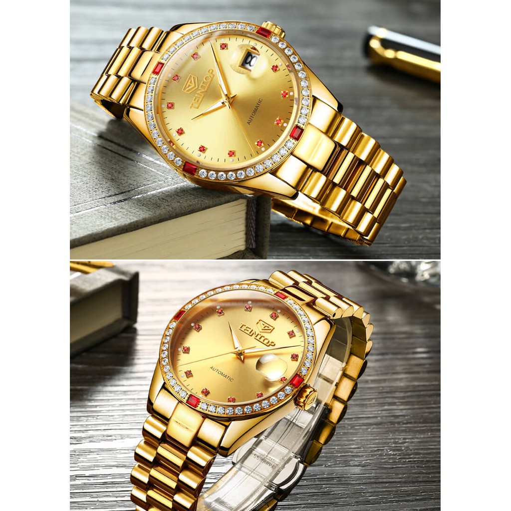 ĐỒNG HỒ NAM CHÍNH HÃNG TEINTOP T7007-1 hàng mới,Kính sapphire ,chống xước,Chống nước,máy cơ(Automatic),Bảo Hành 12 Tháng