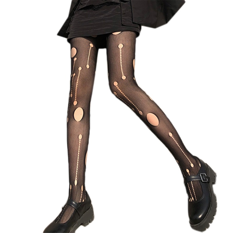 Quần tất lưới màu đen khoét lỗ phong cách retro quyến rũ cho nữ | BigBuy360 - bigbuy360.vn