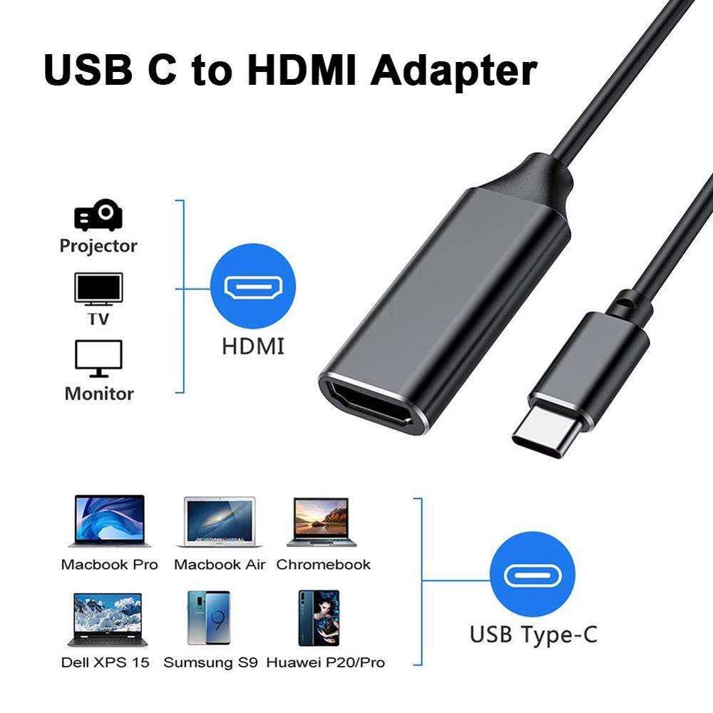 Cáp Chuyển Đổi Type C Sang Hdmi Usb 3.1 4k Sang 30hz Hd Cho Điện Thoại / Máy Tính Bảng / Laptop