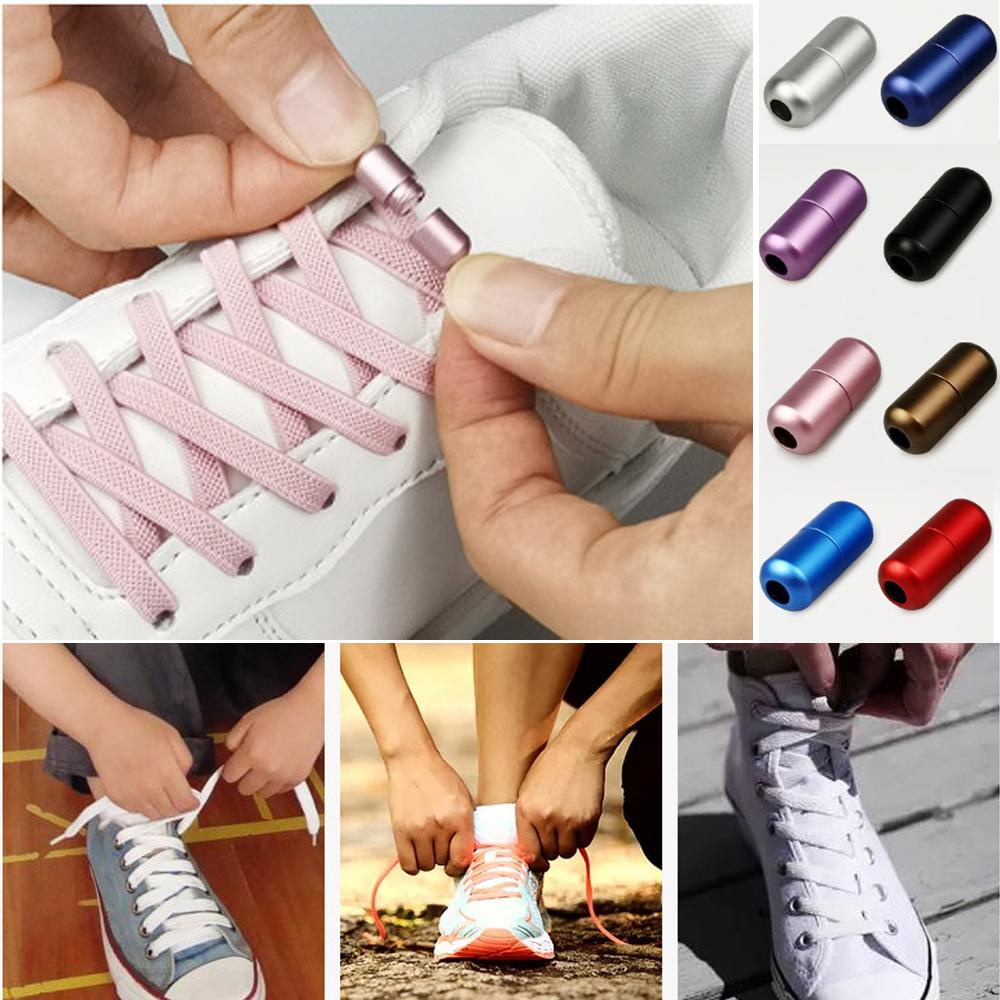 Cặp dây giày khoá đàn hồi đóng nhanh không cần buộc thể thao cho người lười