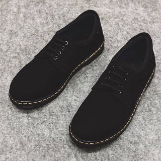 [Freeship]Giày Nam Da lộn MÀU ĐEN, DA BÒ THẬT, BẢO HÀNH MỘT NĂM, TĂNG CHIỀU CAO DR MARTEN