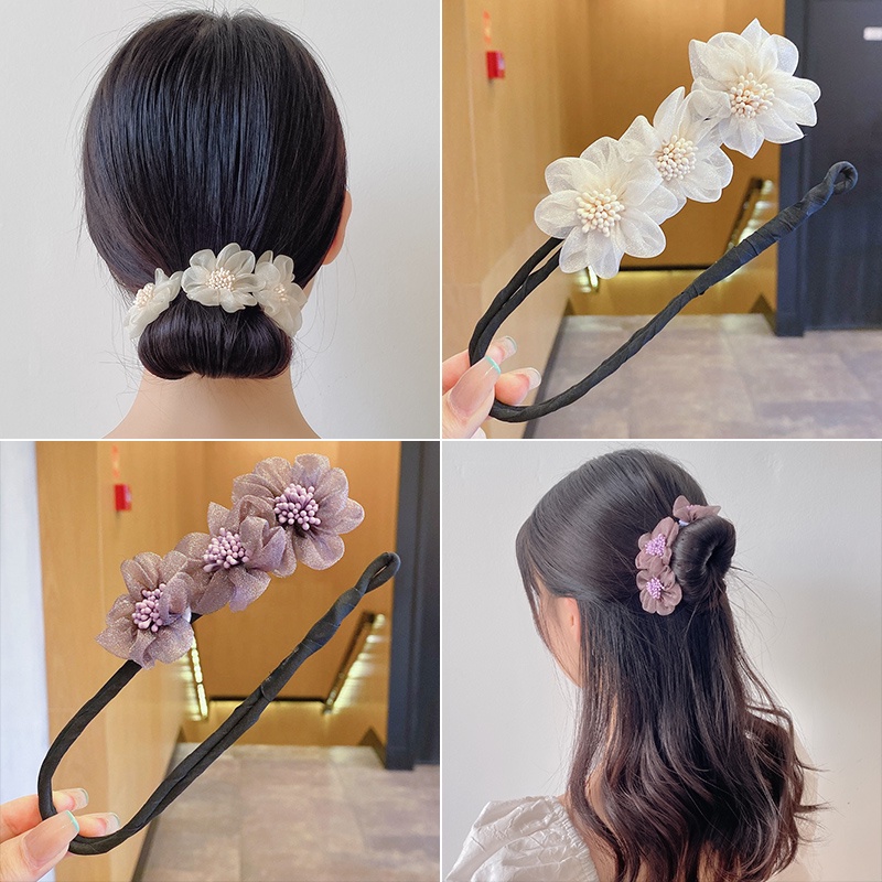Kẹp tóc hình hoa nhiều màu đáng yêu thời trang dành cho phái nữ
