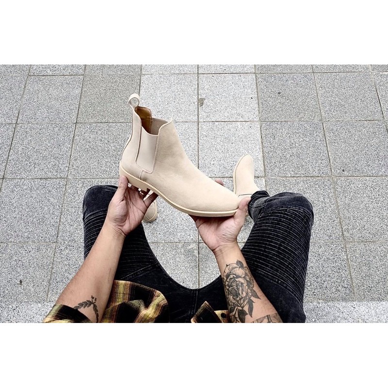 [Mã 2712FASHIONSALE giảm 12% đơn 99K] [ 5 màu ] Chelsea Boots Tan da lộn, thích hợp với quần jeans | BigBuy360 - bigbuy360.vn