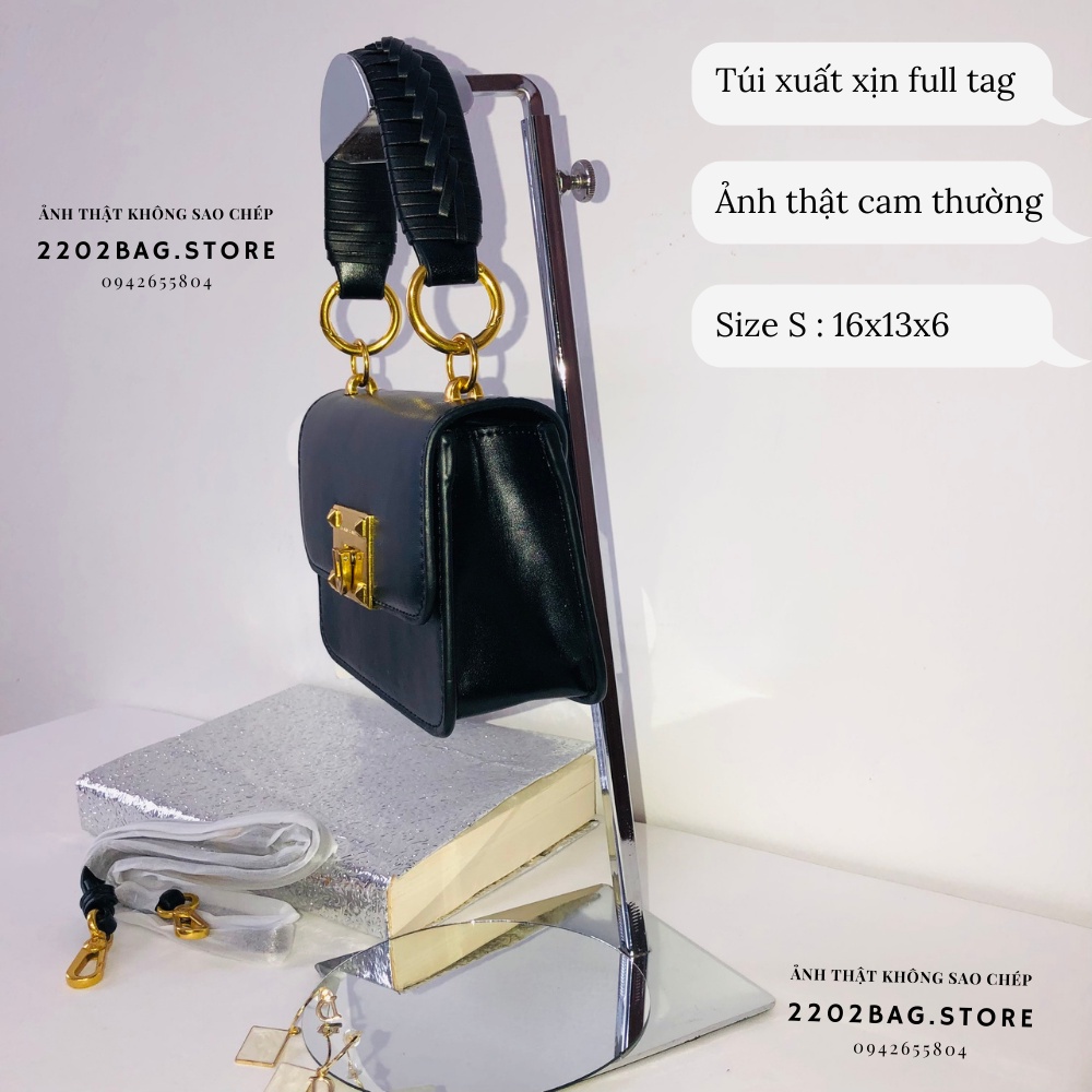 Túi CNK xuất xịn mini chất da PU cam cấp trơn đeo vai cầm tay cho nữ ảnh video quay thật