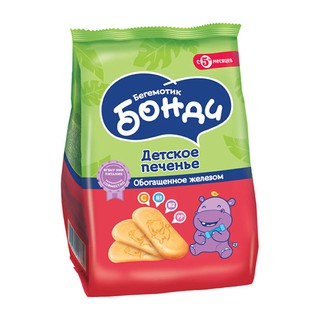 Bánh Ăn Dặm Hà Mã Hippo Bổ Sung Sắt Cho Bé 5 Tháng 180g
