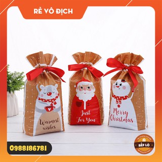 Túi Giáng Sinh đựng kẹo Nougat, đựng bánh quy, túi Giáng Sinh dây rút SIÊU ĐẸP SIÊU DỄ THƯƠNG